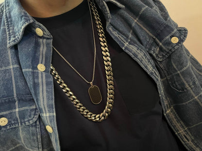 Carbon Fiber Dog Tag Pendant
