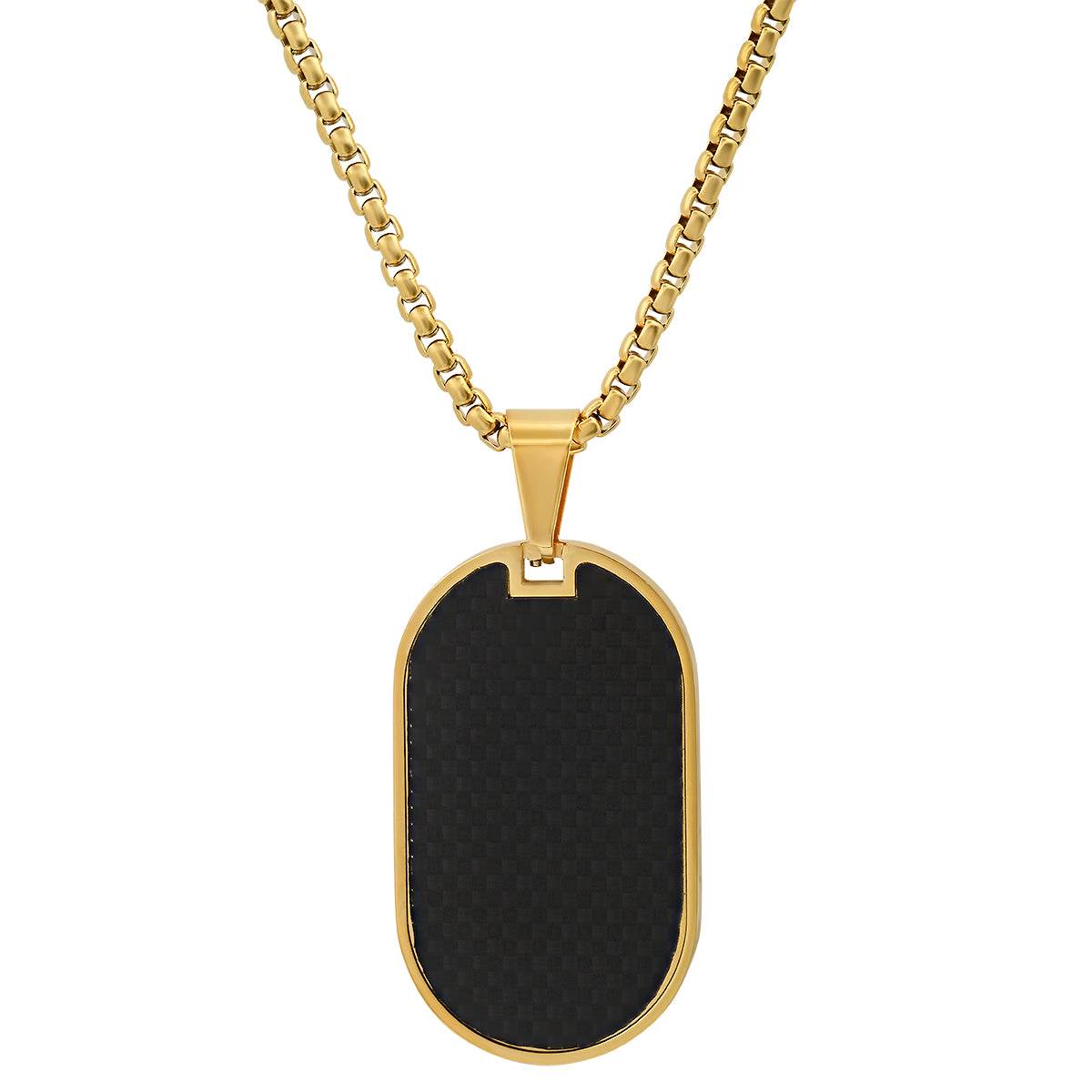 Carbon Fiber Dog Tag Pendant