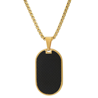 Carbon Fiber Dog Tag Pendant