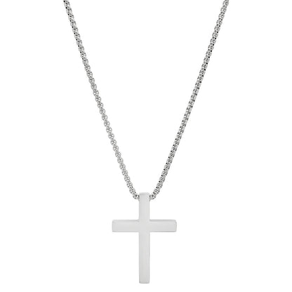 Stainless Steel Square Cross Pendant