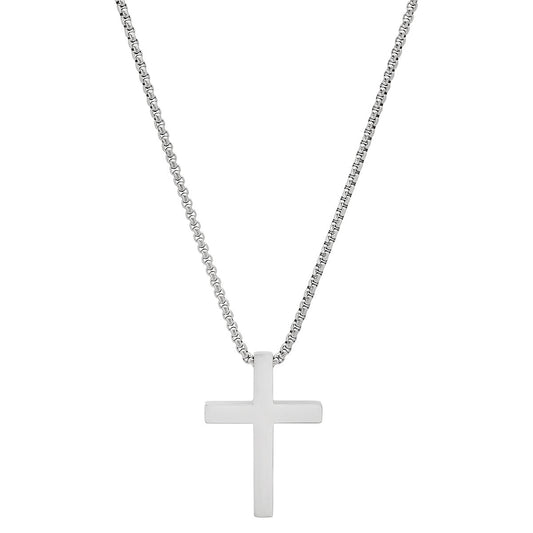 Stainless Steel Square Cross Pendant