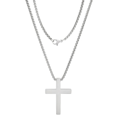 Stainless Steel Square Cross Pendant