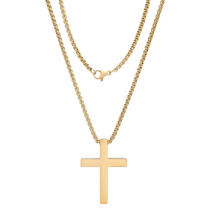Stainless Steel Square Cross Pendant