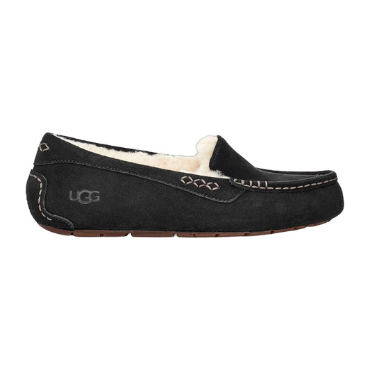 UGG Ansley Wide Womens Loafers — Black Suede