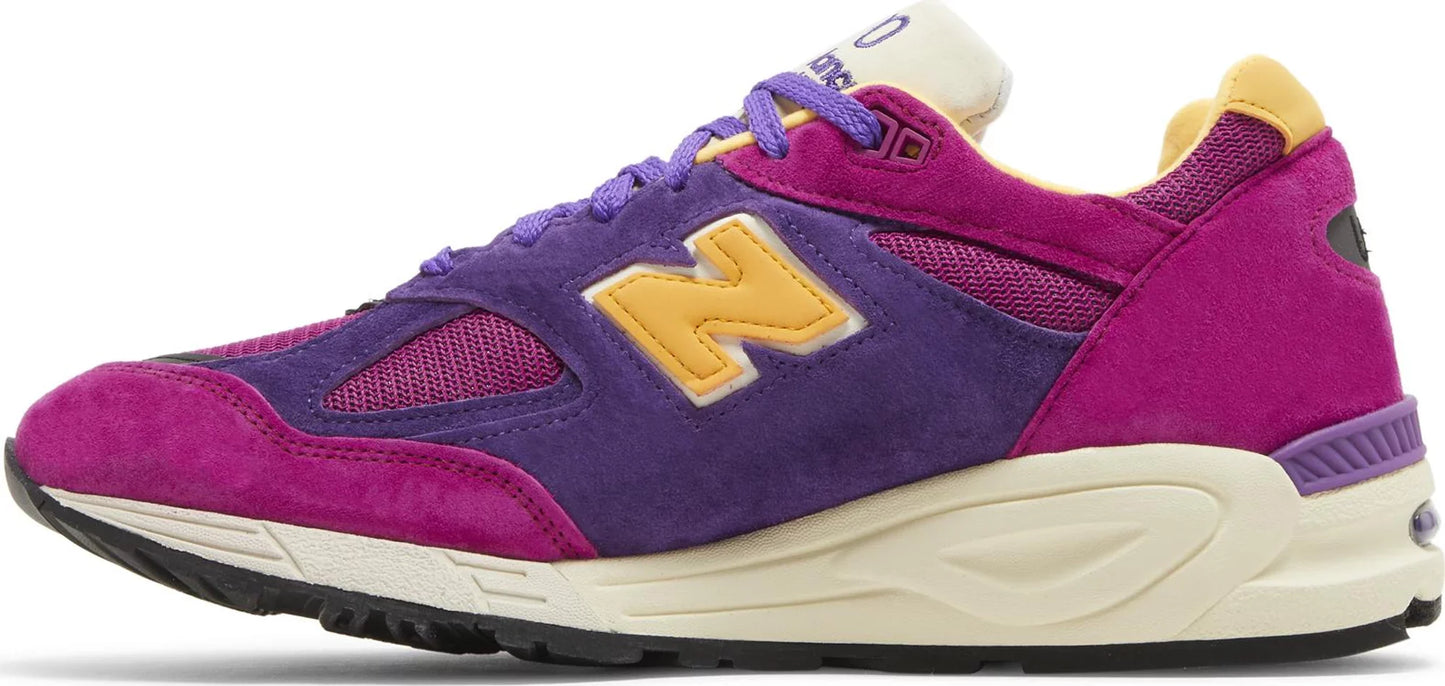 Men's New Balance 990V2 'Miusa Teddy Santis Purple Yellow'