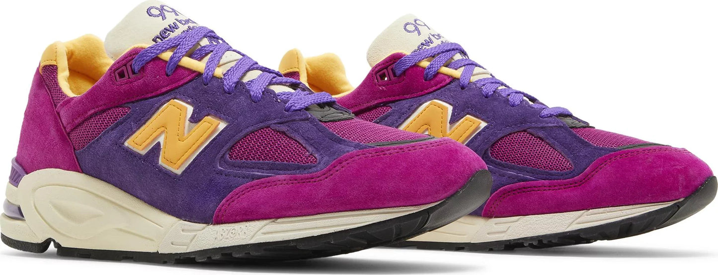 Men's New Balance 990V2 'Miusa Teddy Santis Purple Yellow'