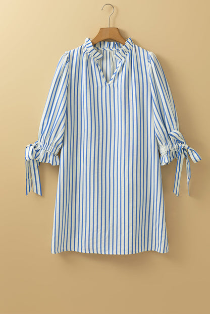 Threaded Pear Phoenix Notched Shift Mini Dress