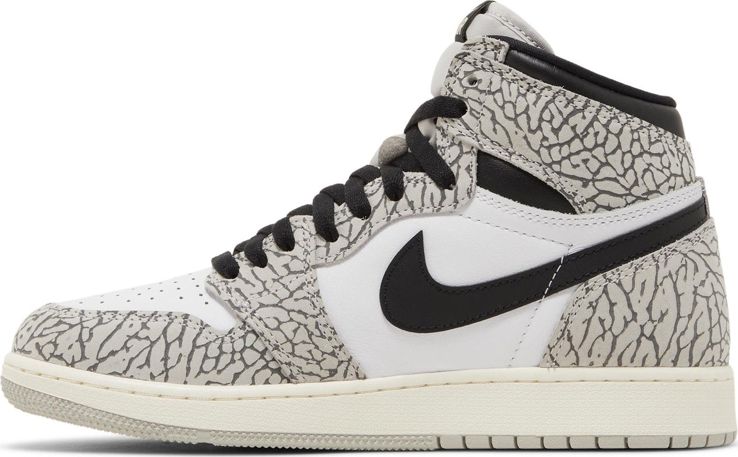 Grade School Air Jordan Retro 1 High Og 'White Cement (Gs)'