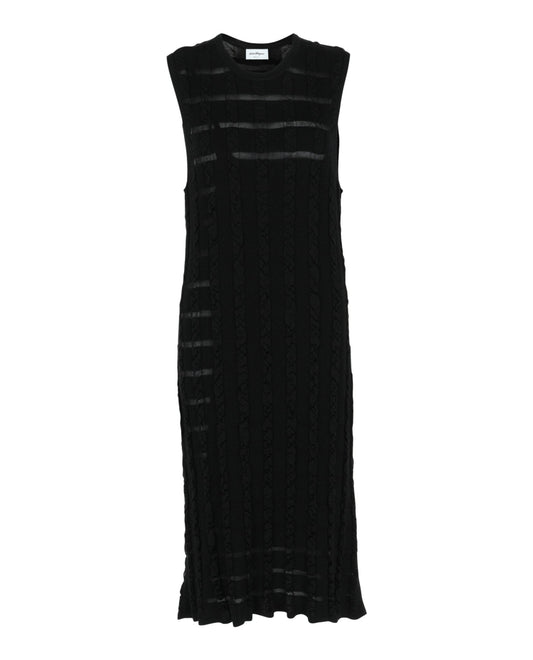 Ferragamo Cable Knit Midi Dress