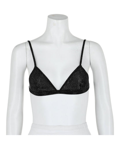 Ferragamo Crystal Embellished Triangle Bralette