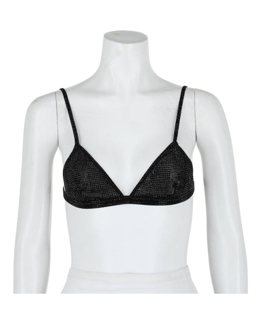 Ferragamo Crystal Embellished Triangle Bralette