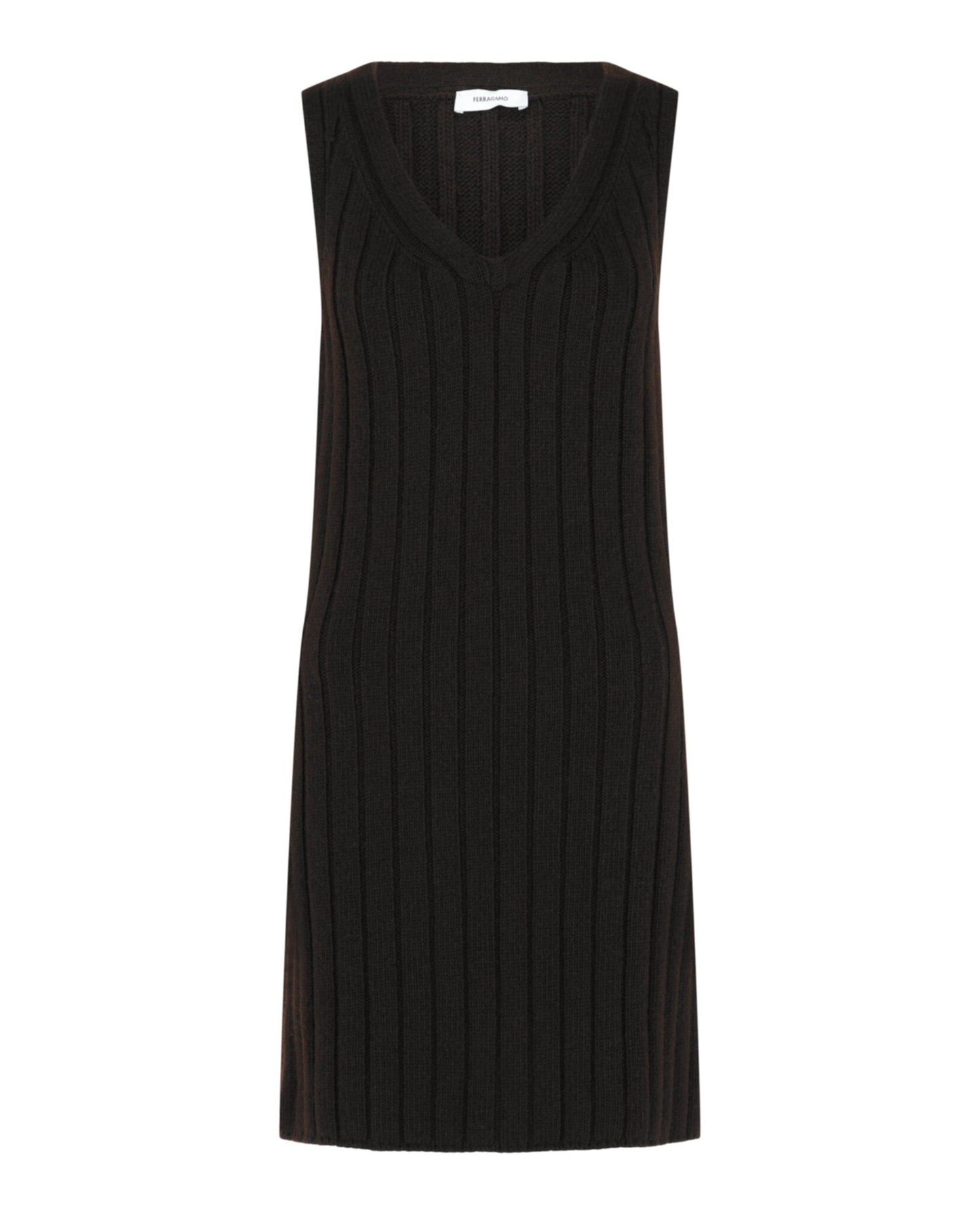 Ferragamo Ribbed Knit Dress