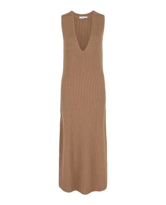 Ferragamo Sleeveless Ribbed Knit Dress