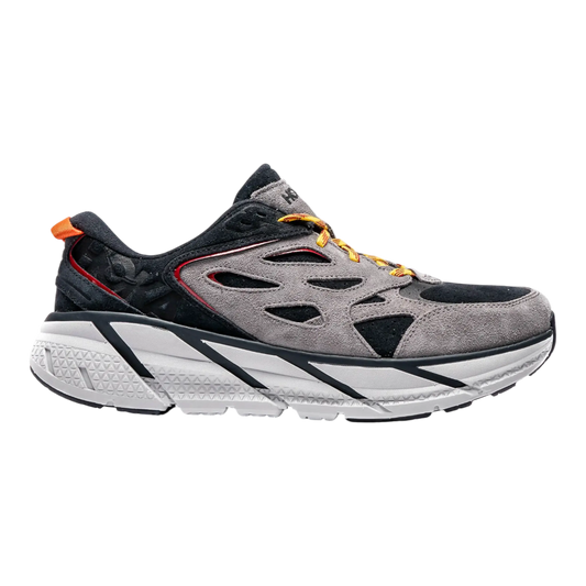 HOKA Clifton L Suede Men’s Shoes Black/Lunar Rock