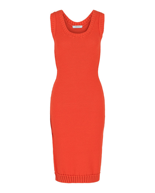Ferragamo Sleeveless Midi Ribbed Dress