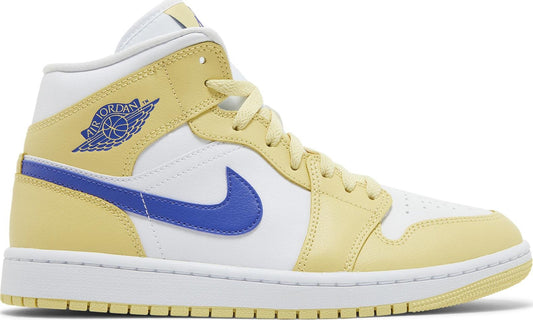 Air Jordan Women's Retro 1 Mid 'Lemon Wash Lapis' Sneakers