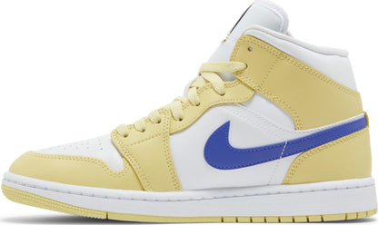 Air Jordan Women's Retro 1 Mid 'Lemon Wash Lapis' Sneakers