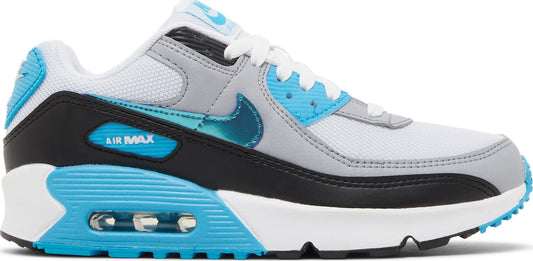 Nike Grade School Air Max 90 Gs 'Blue Lightning Metallic' Sneakers