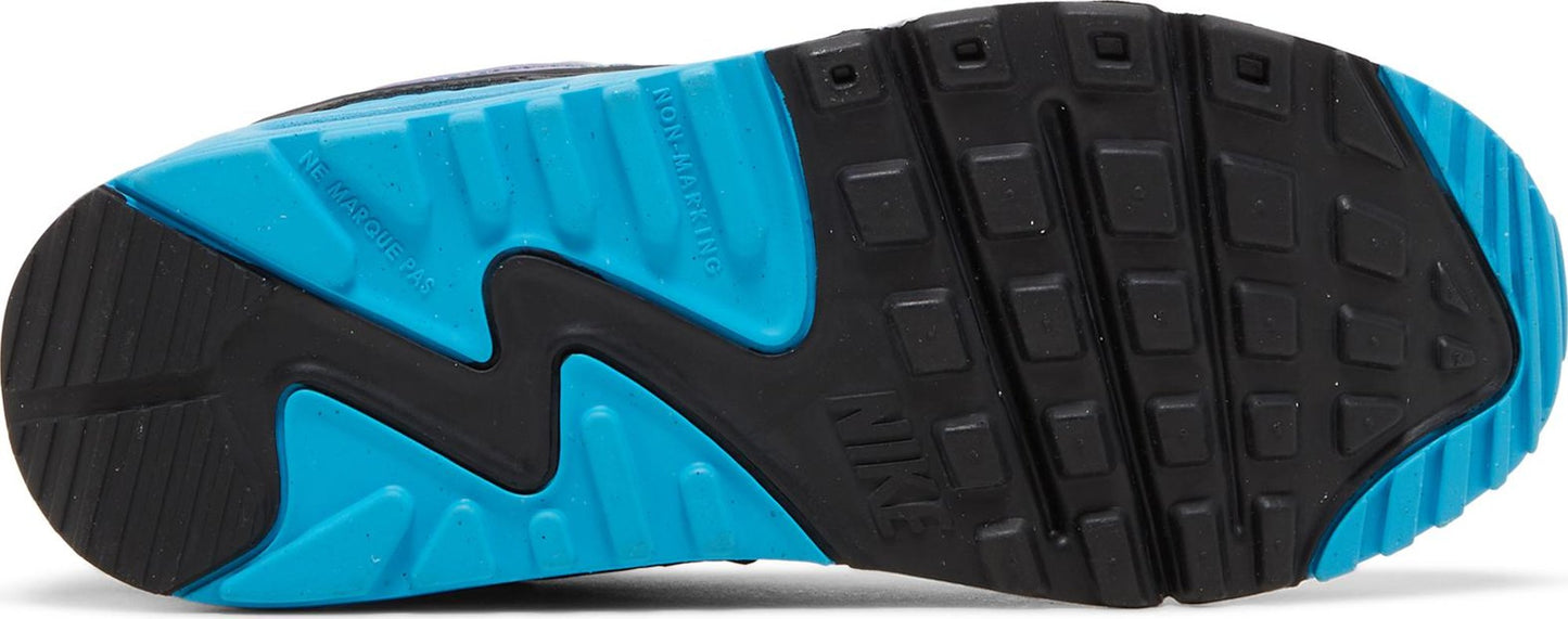 Nike Grade School Air Max 90 Gs 'Blue Lightning Metallic' Sneakers