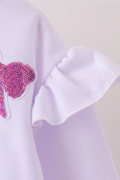 White Bow Sequin Mom & Me Sweatshirt