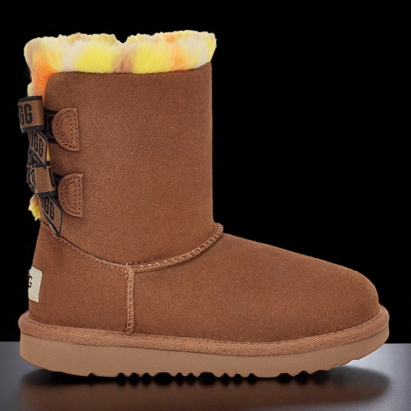 UGG Kids Bailey Bow Plaid Punk Boots