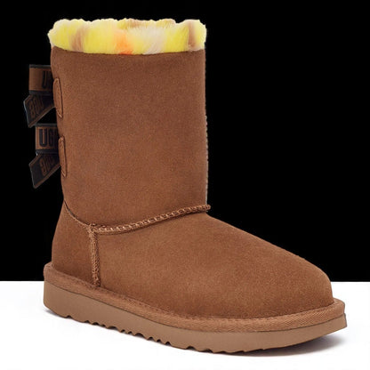 UGG Kids Bailey Bow Plaid Punk Boots