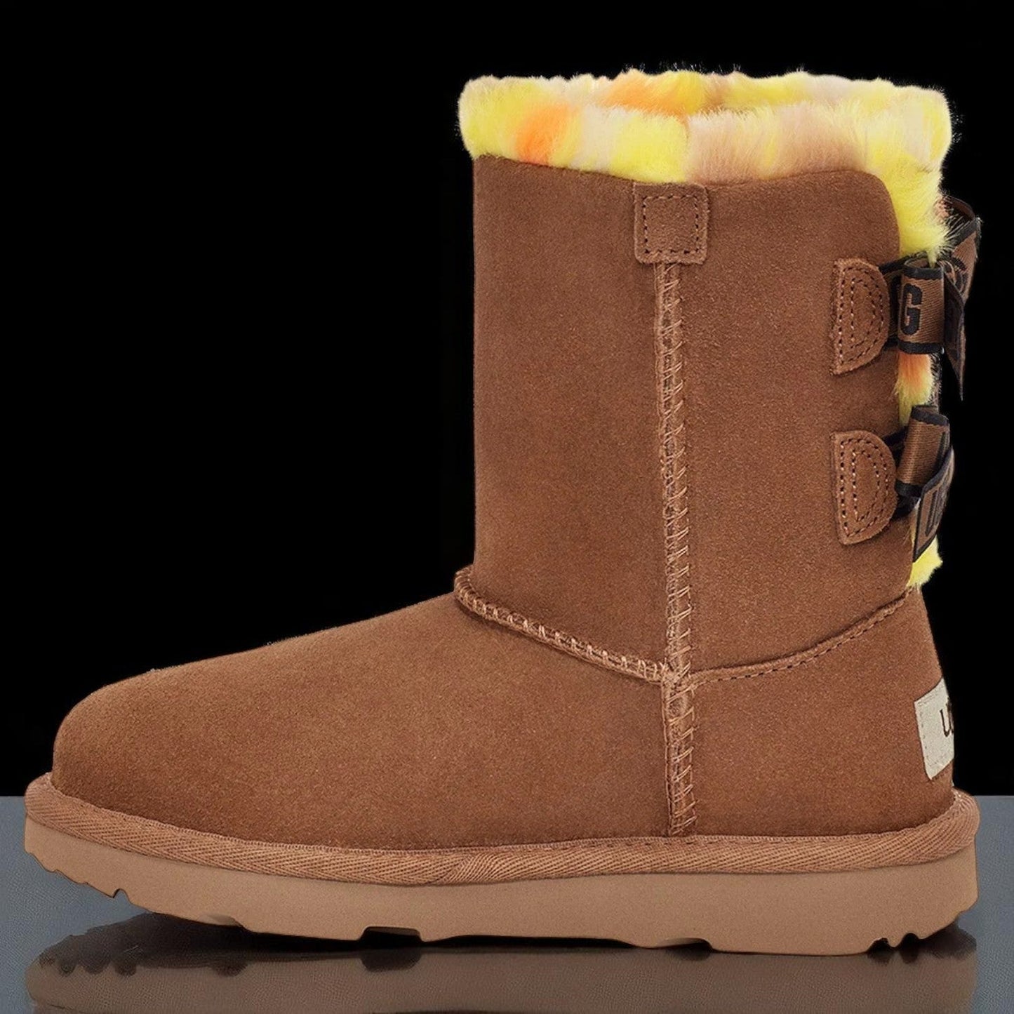 UGG Kids Bailey Bow Plaid Punk Boots