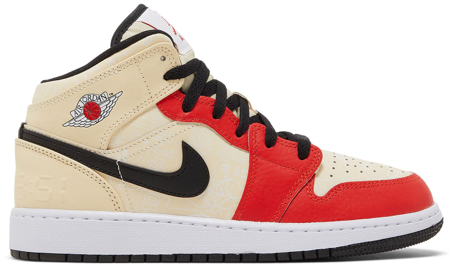 Grade School Air Jordan Retro 1 Mid Ss '88 Dunk Contest (Gs)' - DV7012-100