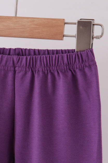 Purple Floral Smocked Pants Set