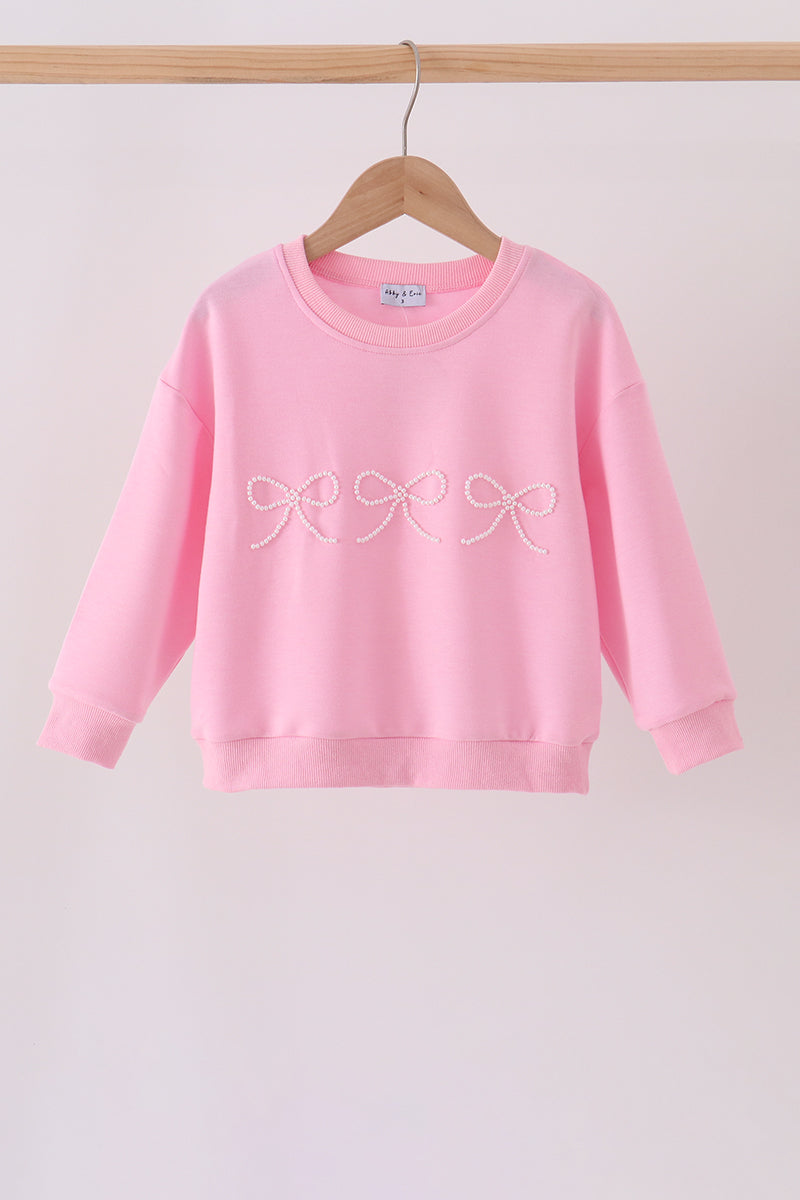 Pink Bow Pearl Mom & Me Sweatshirt