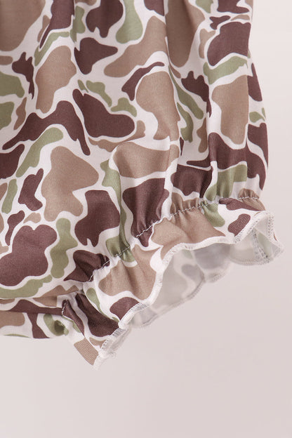 Camo Pumpkin Applique Bloomer Set