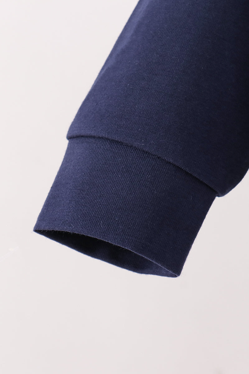 Navy Football Sequin Bubble