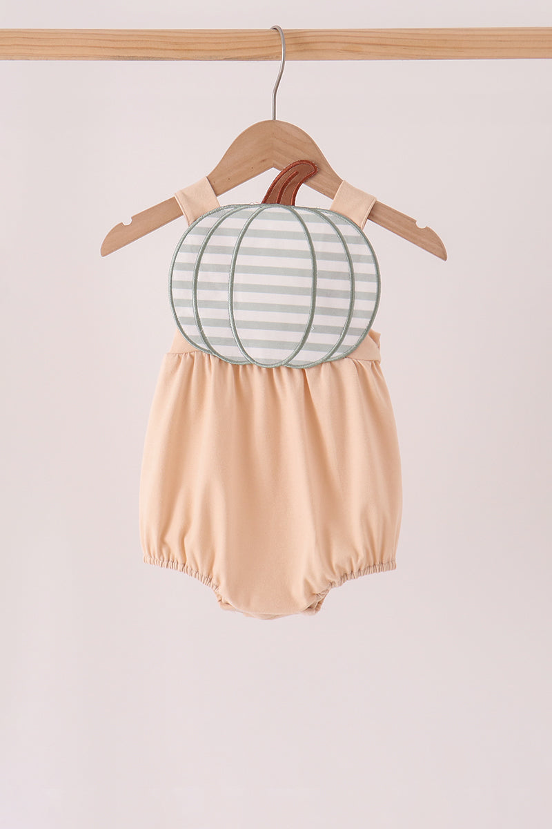 Khaki Pumpkin Appliqué Bubble