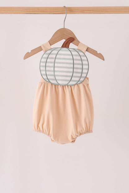Khaki Pumpkin Appliqué Bubble