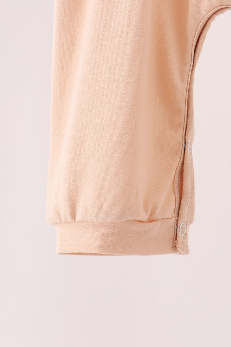 Khaki Pumpkin Appliqué Romper