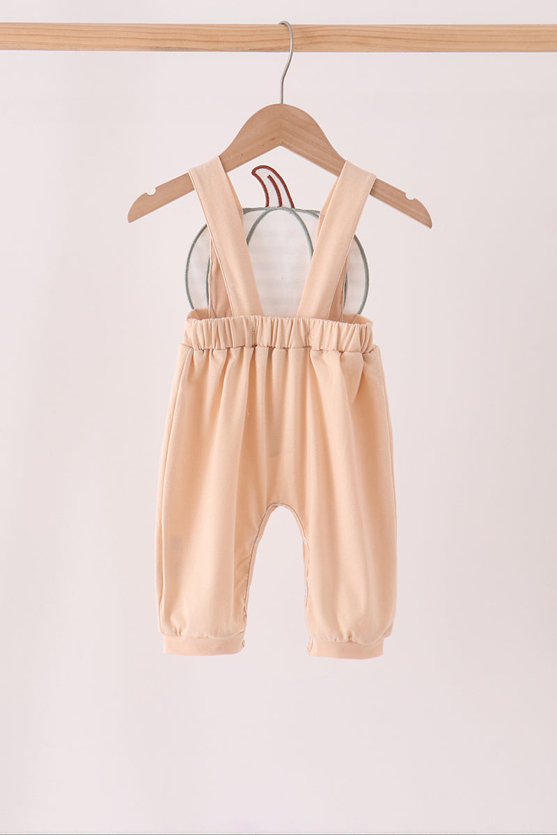 Khaki Pumpkin Appliqué Romper