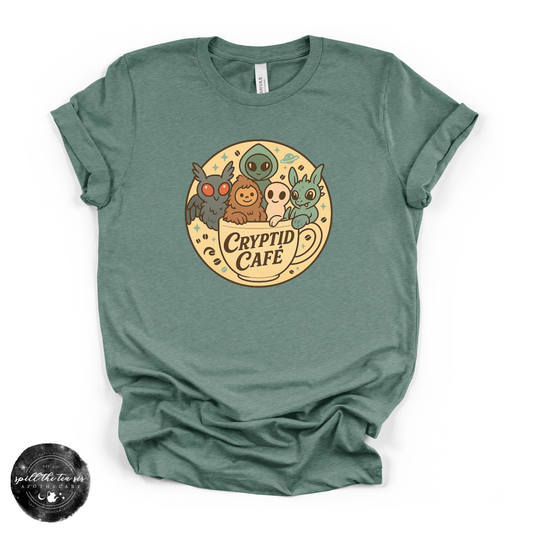 Cryptid Café Tee | Funny Cryptid Graphic T-Shirt