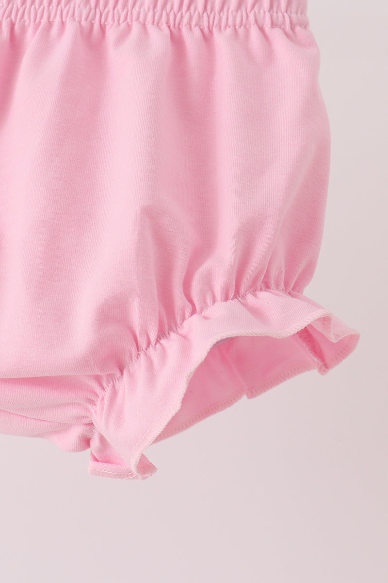 Pink Football Sequin Stripe Bloomer Set