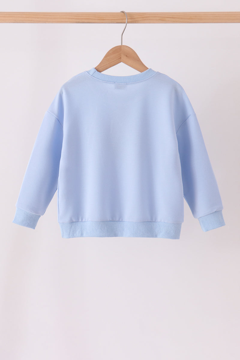 Blue Football Sequin Mom & Me Top