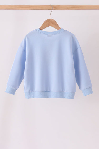 Blue Football Sequin Mom & Me Top