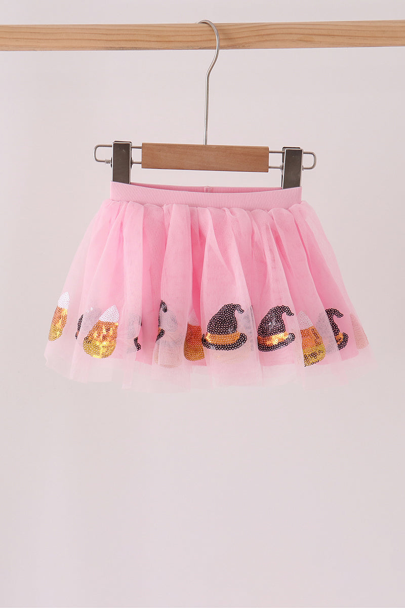 Pink Candy Sequin Tutu Skirt