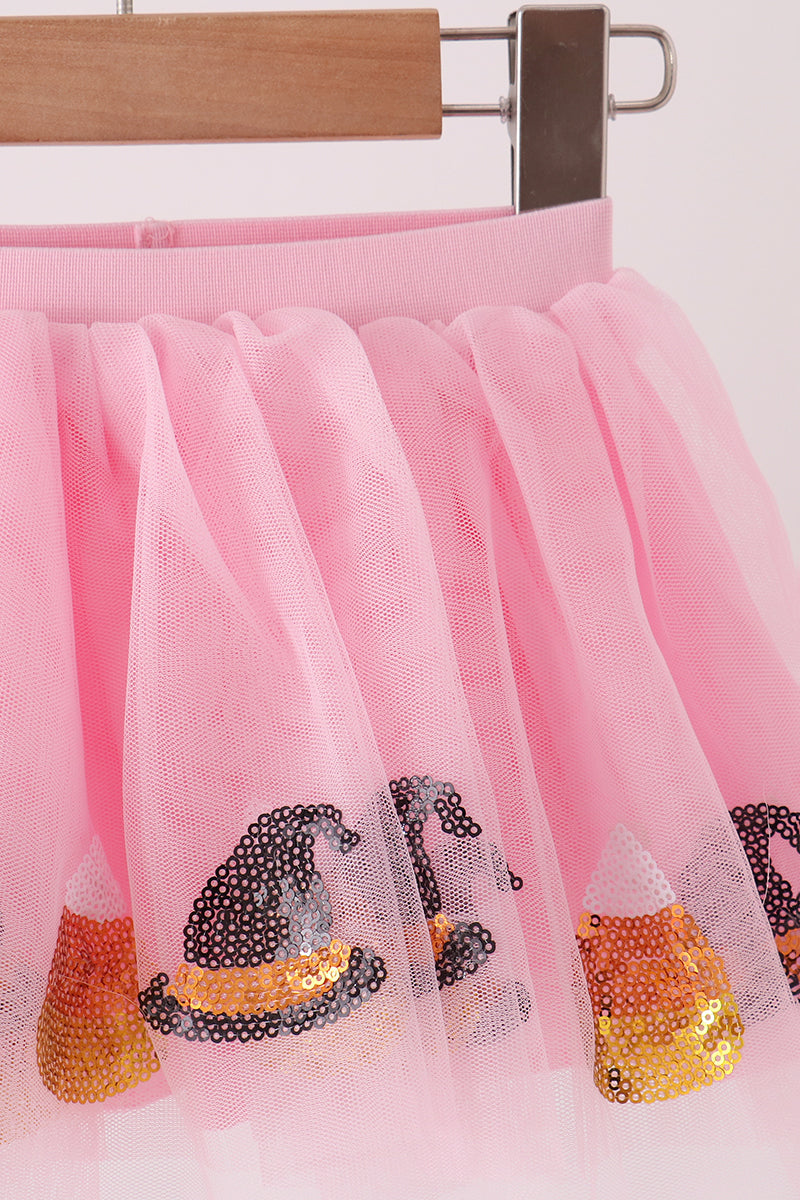 Pink Candy Sequin Tutu Skirt