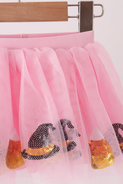 Pink Candy Sequin Tutu Skirt