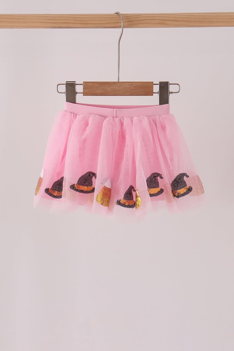 Pink Candy Sequin Tutu Skirt