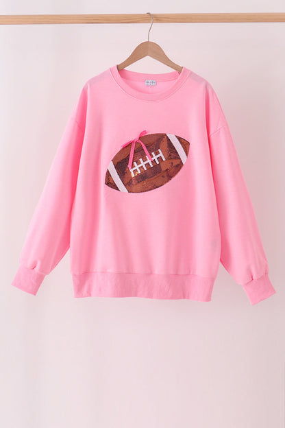 Pink Football Sequin Mom & Me Top