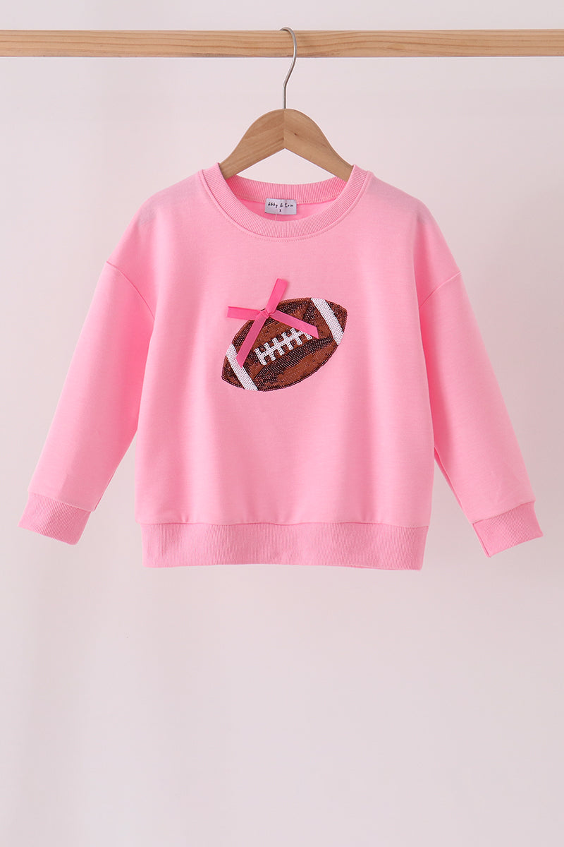 Pink Football Sequin Mom & Me Top