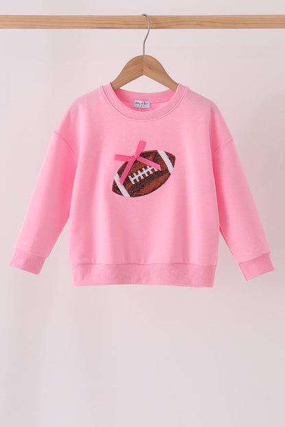 Pink Football Sequin Mom & Me Top