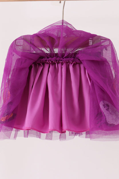 Purple Pumpkin Ghost Sequin Tutu Skirt