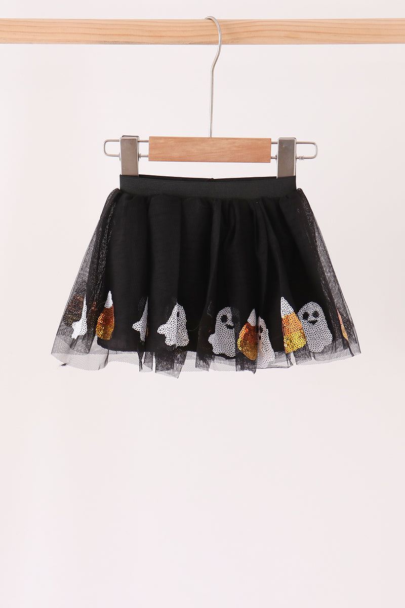Black Candy Ghost Sequin Tutu Skirt