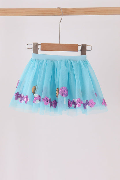 Blue Sweet Sequin Tutu Skirt